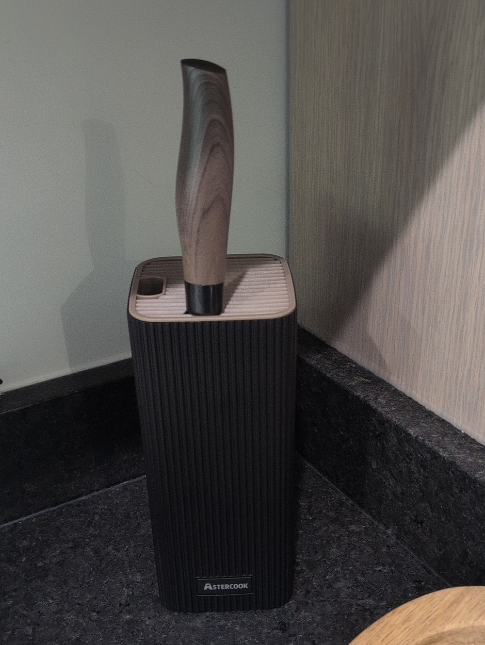 AsterCook Black Vertical Knife Block